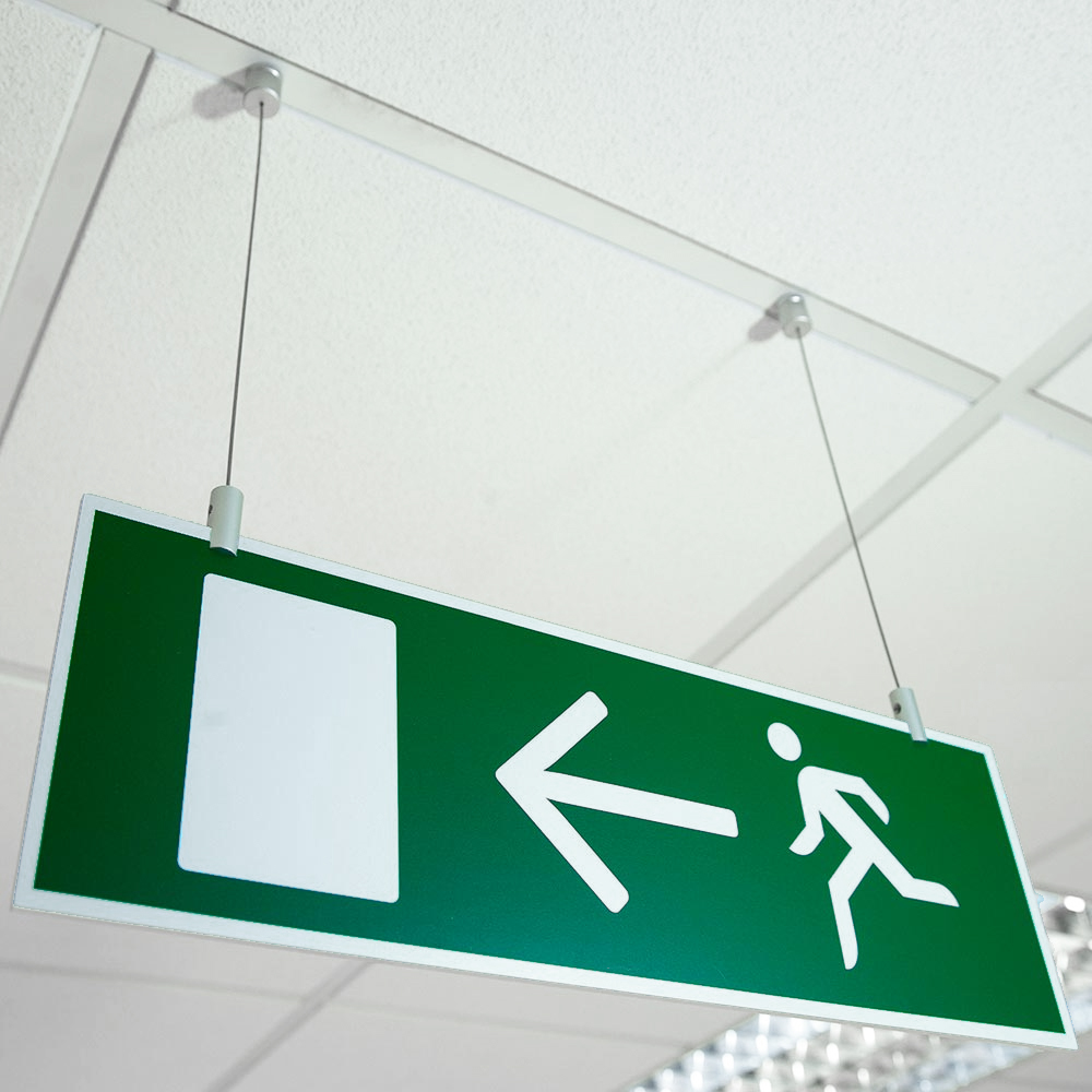 Fire Escape Sign, Ceiling Hanging FE 92/58/EEC Signbox